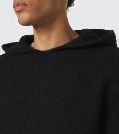 Rick Owens Hooded cashmere and silk sweater | Thumbnail 5