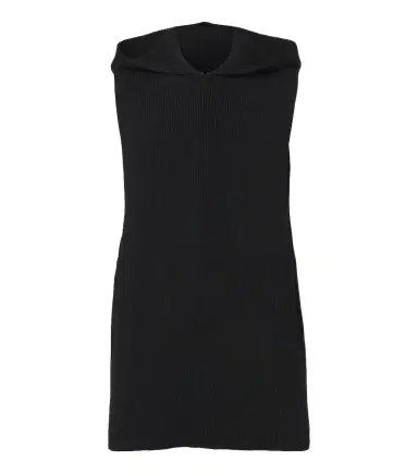 Rick Owens Hooded ribbed-knit virgin wool tank top | Thumbnail 1