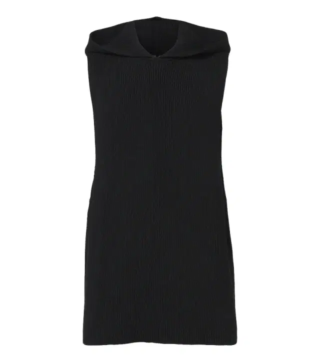 Rick Owens Hooded ribbed-knit virgin wool tank top