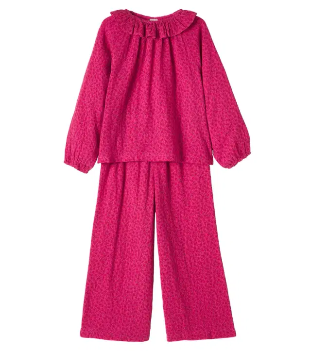 Bonton Papita floral cotton top and pants set