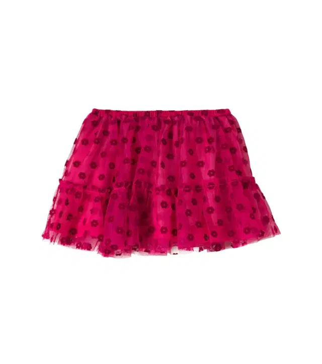 Bonton Petronille floral ruffled tulle skirt