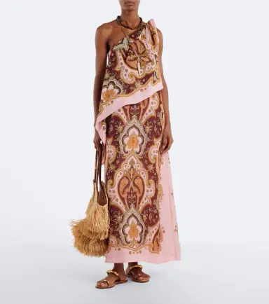 ALÉMAIS Alémais Porter printed one-shoulder maxi dress | Thumbnail 4