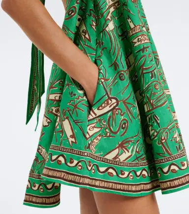 ALÉMAIS Alémais Fish Sticks printed linen minidress | Thumbnail 4