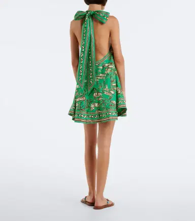 ALÉMAIS Alémais Fish Sticks printed linen minidress | Thumbnail 6