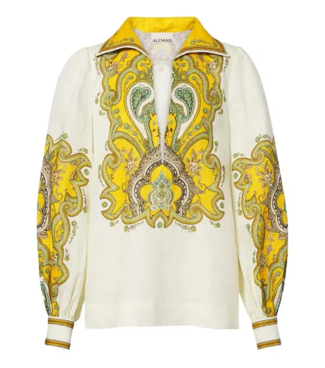 Alemais Alémais Porter printed linen blouse