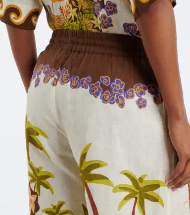 ALÉMAIS Alémais Island Cove printed linen wide-leg pants | Thumbnail 2 ALÉMAIS Alémais Island Cove printed linen wide-leg pants | Thumbnail 2