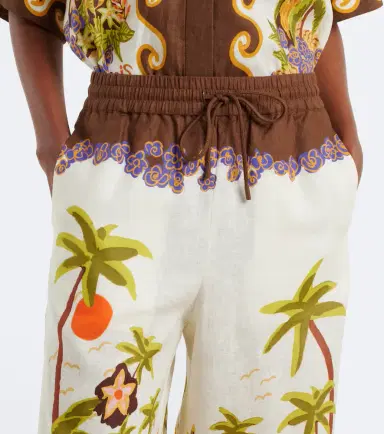 ALÉMAIS Alémais Island Cove printed linen wide-leg pants | Thumbnail 6 ALÉMAIS Alémais Island Cove printed linen wide-leg pants | Thumbnail 6