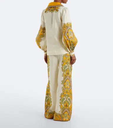 ALÉMAIS Alémais Porter printed linen wide-leg pants | Thumbnail 6 ALÉMAIS Alémais Porter printed linen wide-leg pants | Thumbnail 6