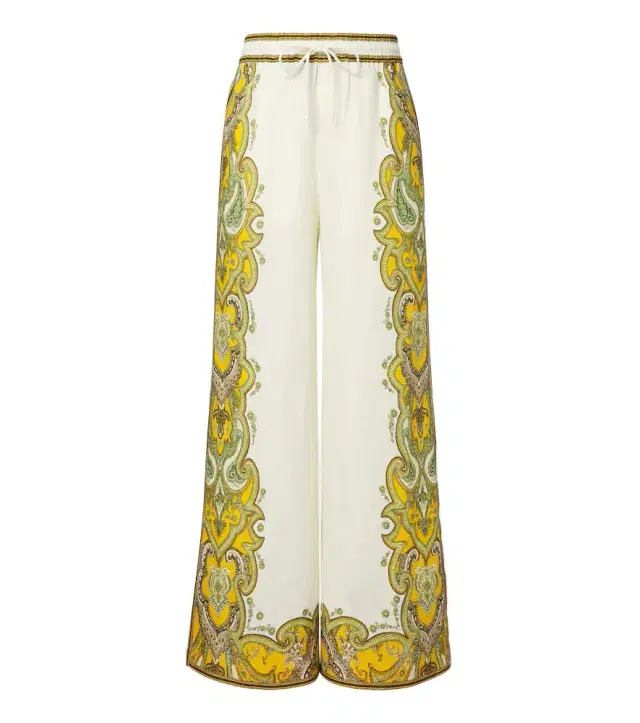 Alemais Alémais Porter printed linen wide-leg pants