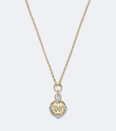 Foundrae Reverie 18kt gold pendant necklace with diamonds and topaz | Thumbnail 4 Foundrae Reverie 18kt gold pendant necklace with diamonds and topaz | Thumbnail 4