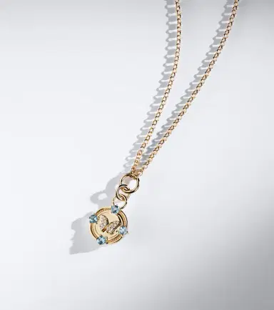 Foundrae Reverie 18kt gold pendant necklace with diamonds and topaz | Thumbnail 5 Foundrae Reverie 18kt gold pendant necklace with diamonds and topaz | Thumbnail 5