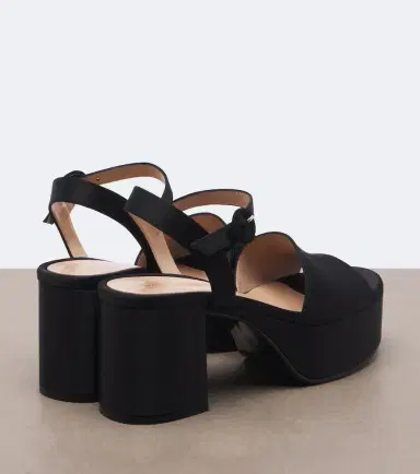 Gianvito Rossi Satin platform sandals | Thumbnail 4 Gianvito Rossi Satin platform sandals | Thumbnail 4