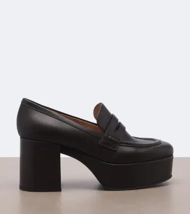 Gianvito Rossi Leather platform loafers | Thumbnail 3