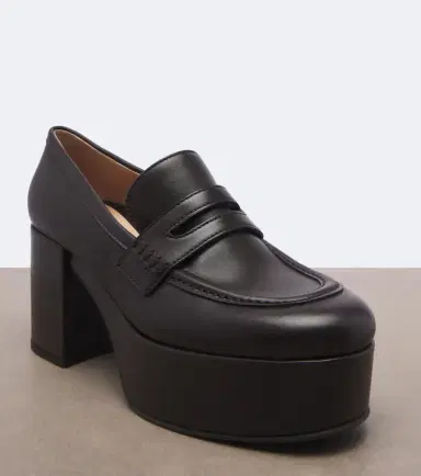 Gianvito Rossi Leather platform loafers | Thumbnail 4