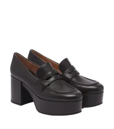 Gianvito Rossi Leather platform loafers | Thumbnail 1