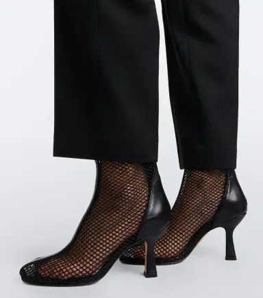 Souliers Martinez Fira leather-trimmed mesh ankle boots | Thumbnail 6 Souliers Martinez Fira leather-trimmed mesh ankle boots | Thumbnail 6