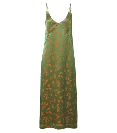 Dries Van Noten Floral jacquard satin slip dress | Thumbnail 1 Dries Van Noten Floral jacquard satin slip dress | Thumbnail 1