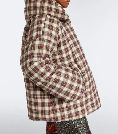 Dries Van Noten Gingham hooded cotton puffer jacket | Thumbnail 3