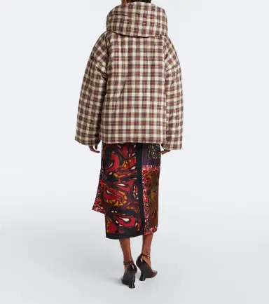 Dries Van Noten Gingham hooded cotton puffer jacket | Thumbnail 5