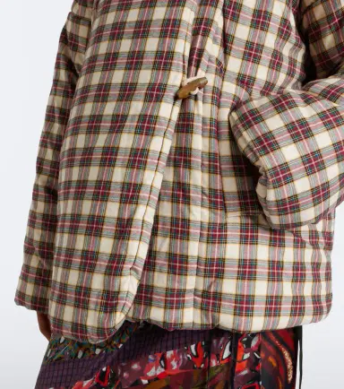 Dries Van Noten Gingham hooded cotton puffer jacket | Thumbnail 6