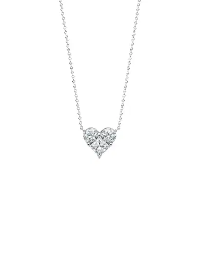 Wish Fine Jewelry 0.71ct Diamond 18K Gold Heart Pendant Chain Necklace | Thumbnail 1 Wish Fine Jewelry 0.71ct Diamond 18K Gold Heart Pendant Chain Necklace | Thumbnail 1