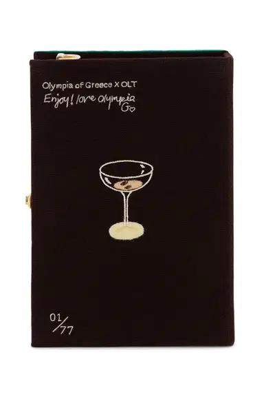 Olympia Le-Tan Espresso Martini Strapped Book Clutch Bag | Thumbnail 4