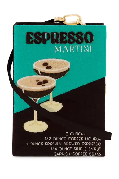 Olympia Le-Tan Espresso Martini Strapped Book Clutch Bag | Thumbnail 1