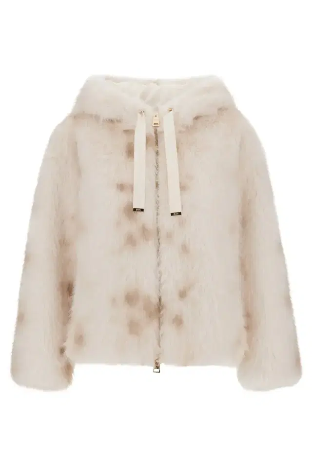 HERNO Faux Lynx Fur Hooded Jacket