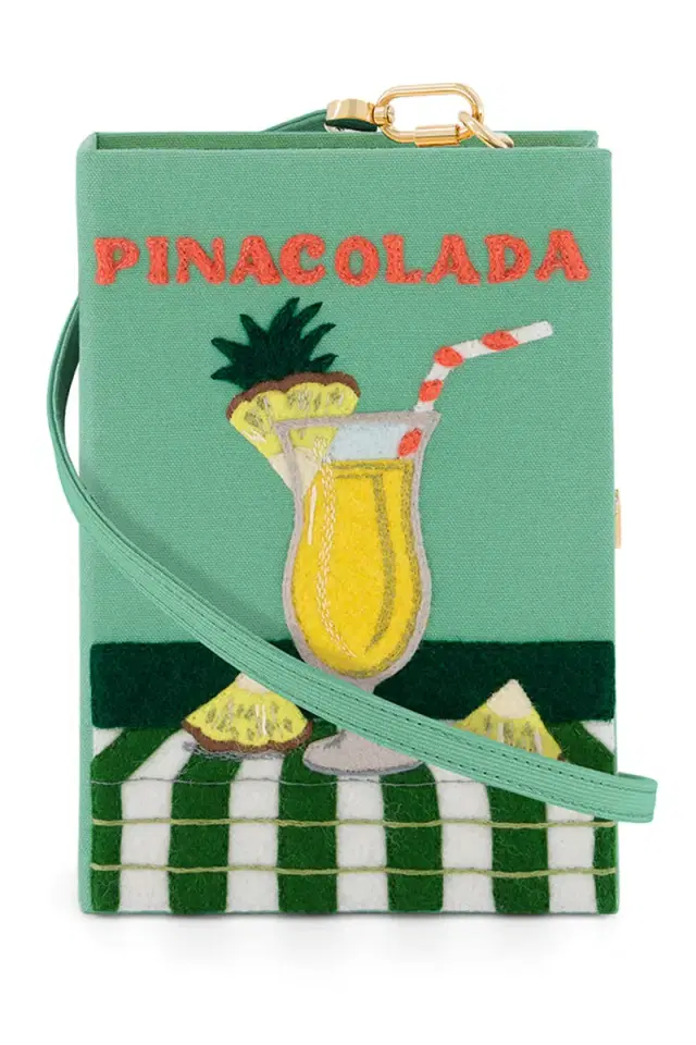 Olympia Le Tan Pina Colada Strapped Book Clutch Bag