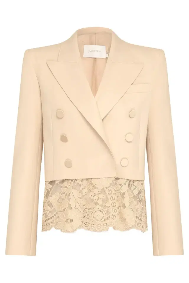 Zimmermann Valiant Lace Cropped Blazer