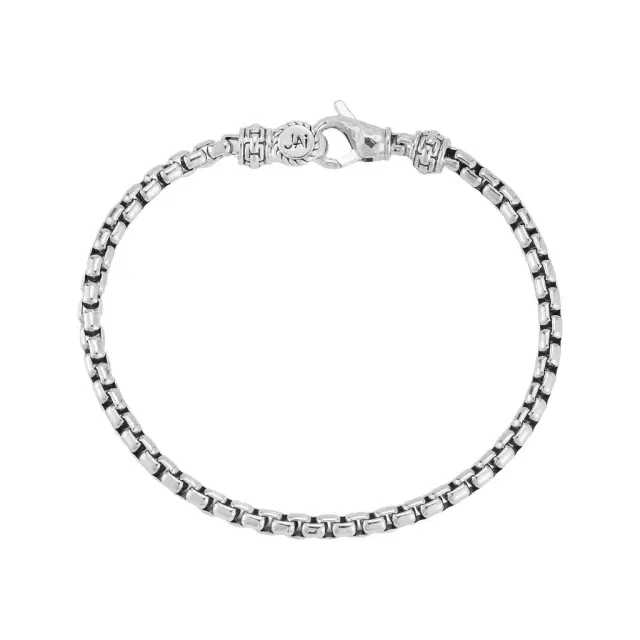 JAI JAI Sterling Silver Box Chain Men's Bracelet JJH1002MB - L by The Solist