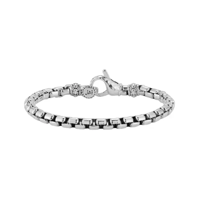 JAI JAI Sterling Silver Box Chain Men's Bracelet JJH1003MB - S by The Solist