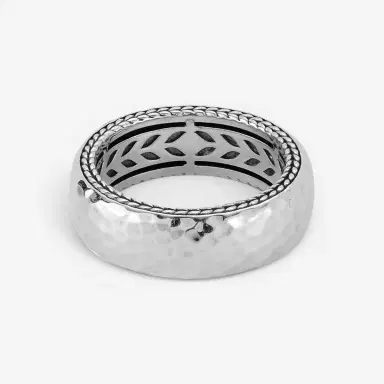 JAI JAI Sterling Silver Hammered Men's Band Ring JJH3039MR - by The Solist | Thumbnail 3 JAI JAI Sterling Silver Hammered Men's Band Ring JJH3039MR - by The Solist | Thumbnail 3