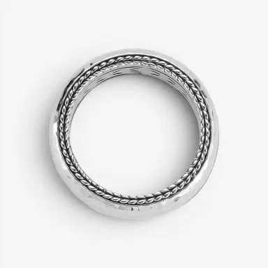 JAI JAI Sterling Silver Hammered Men's Band Ring JJH3039MR - by The Solist | Thumbnail 4 JAI JAI Sterling Silver Hammered Men's Band Ring JJH3039MR - by The Solist | Thumbnail 4