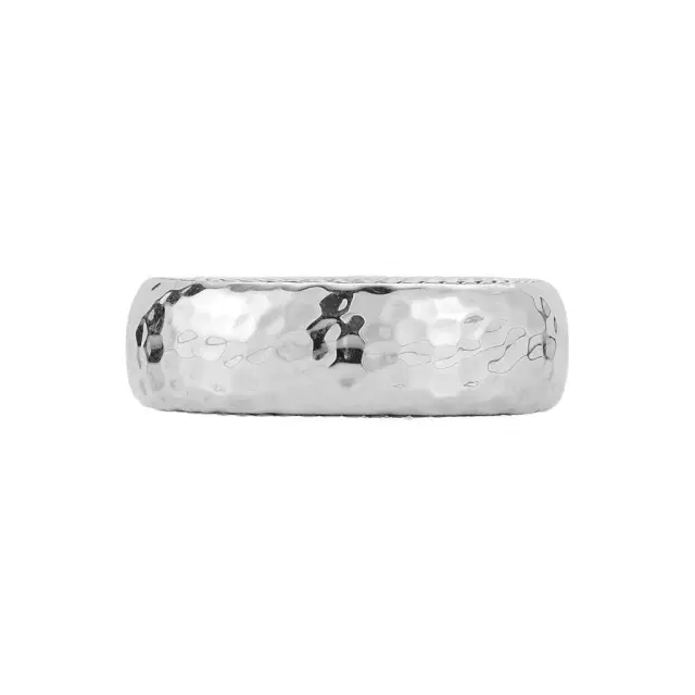 JAI JAI Sterling Silver Hammered Men's Band Ring JJH3039MR - by The Solist