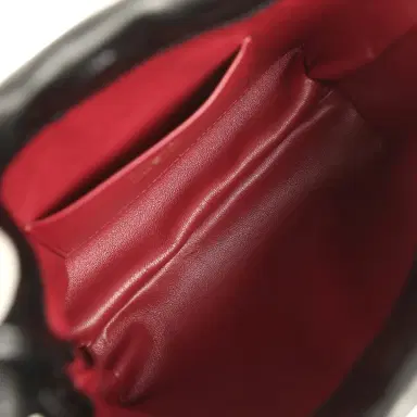 Chanel Chanel CC Drawstring Clutch with Leather Strap Black Lambskin Gold Hardware | Thumbnail 9