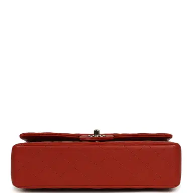 Chanel Chanel Medium Classic Double Flap Bag Dark Orange Lambskin Light Gold Hardware | Thumbnail 6 Chanel Chanel Medium Classic Double Flap Bag Dark Orange Lambskin Light Gold Hardware | Thumbnail 6