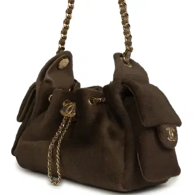 Chanel Chanel Mini 25 Hobo Bag Dark Khaki Pony Hair Gold Hardware | Thumbnail 5