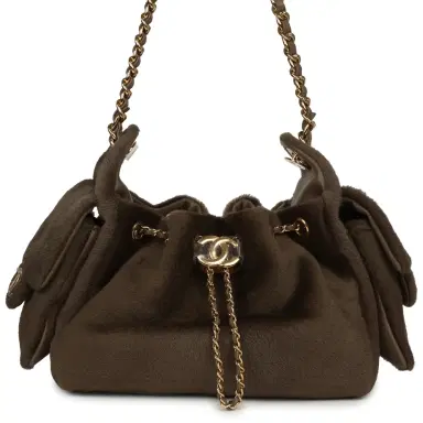 Chanel Chanel Mini 25 Hobo Bag Dark Khaki Pony Hair Gold Hardware | Thumbnail 1