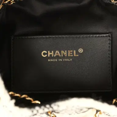 Chanel Chanel Mini 25 Hobo Bag White, Black Tweed Gold Hardware | Thumbnail 9 Chanel Chanel Mini 25 Hobo Bag White, Black Tweed Gold Hardware | Thumbnail 9