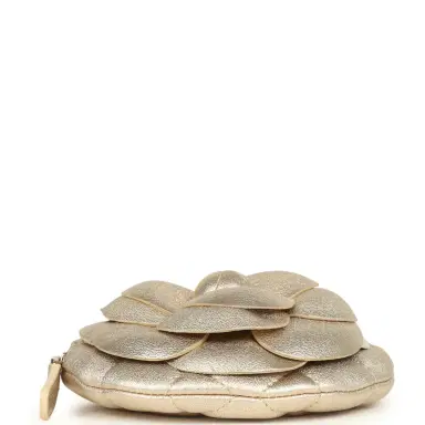 Chanel Chanel Mini CC Camellia Round Clutch With Chain Metallic Gold Lambskin Light Gold Hardware | Thumbnail 5 Chanel Chanel Mini CC Camellia Round Clutch With Chain Metallic Gold Lambskin Light Gold Hardware | Thumbnail 5