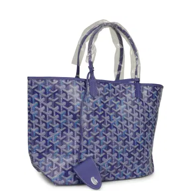 goyard Goyard Goyardine Blueberry Purple Saint Louis PM Tote Palladium Hardware | Thumbnail 2 goyard Goyard Goyardine Blueberry Purple Saint Louis PM Tote Palladium Hardware | Thumbnail 2