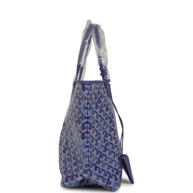 goyard Goyard Goyardine Blueberry Purple Saint Louis PM Tote Palladium Hardware | Thumbnail 3 goyard Goyard Goyardine Blueberry Purple Saint Louis PM Tote Palladium Hardware | Thumbnail 3
