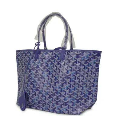 goyard Goyard Goyardine Blueberry Purple Saint Louis PM Tote Palladium Hardware | Thumbnail 5 goyard Goyard Goyardine Blueberry Purple Saint Louis PM Tote Palladium Hardware | Thumbnail 5