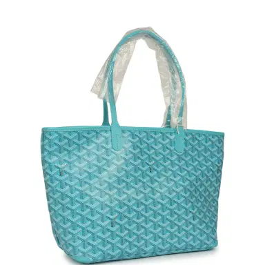 goyard Goyard Goyardine Canvas Turquoise Artois PM Tote Palladium Hardware | Thumbnail 2
