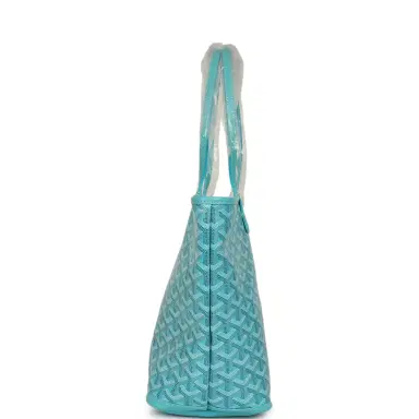 goyard Goyard Goyardine Canvas Turquoise Artois PM Tote Palladium Hardware | Thumbnail 3