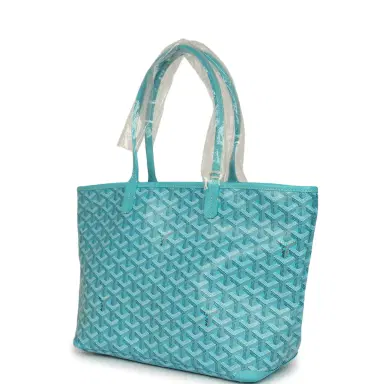 goyard Goyard Goyardine Canvas Turquoise Artois PM Tote Palladium Hardware | Thumbnail 5