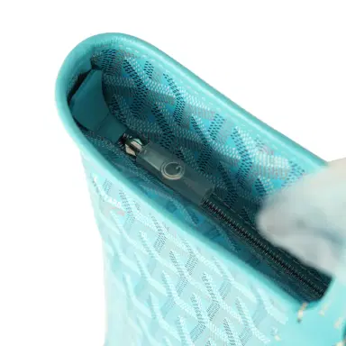 goyard Goyard Goyardine Canvas Turquoise Artois PM Tote Palladium Hardware | Thumbnail 7
