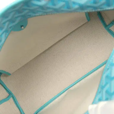 goyard Goyard Goyardine Canvas Turquoise Artois PM Tote Palladium Hardware | Thumbnail 8