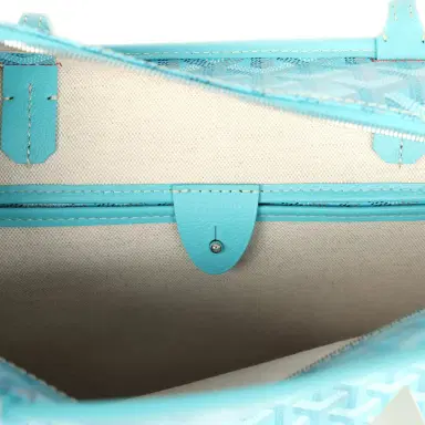 goyard Goyard Goyardine Canvas Turquoise Artois PM Tote Palladium Hardware | Thumbnail 9